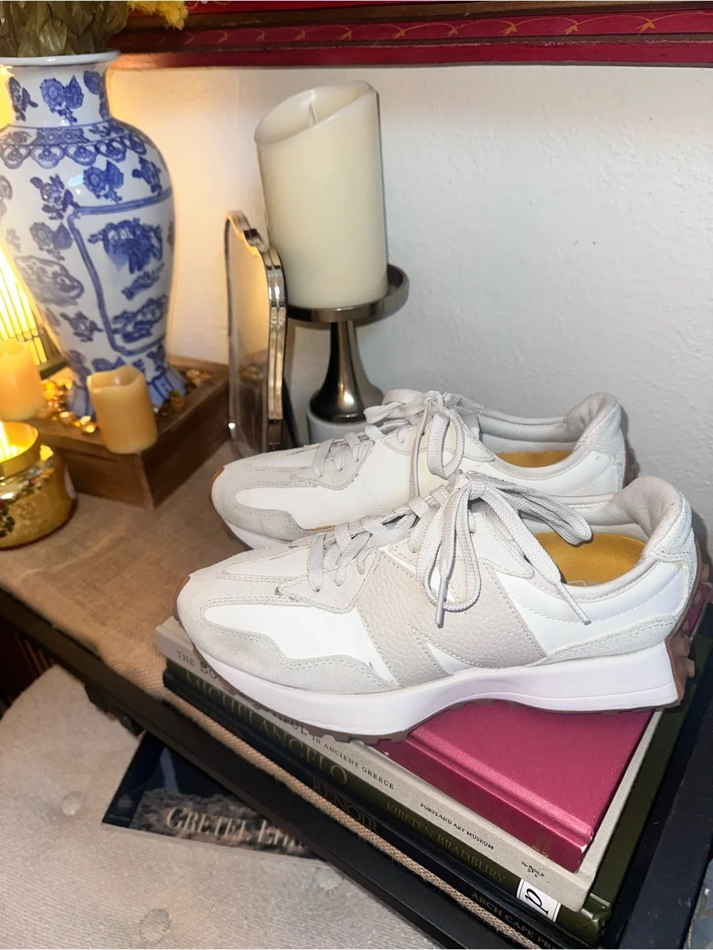 New Balance Women's 327 Sneakers from Finish Line Color Linen